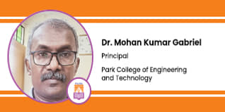 Park College of Engineering and Technology, Coimbatore, Tamil Nadu, Principal : Dr. Mohan Kumar Gabriel Interview